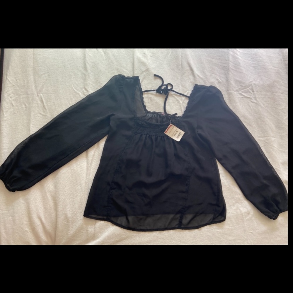 Sheer Black Top New with tags
